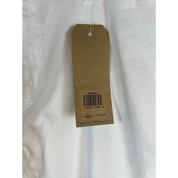 NWT Women's Levi 711, Skinny Ankle Mid Rise, White Jeans, Size W34 - Picture 8 of 10